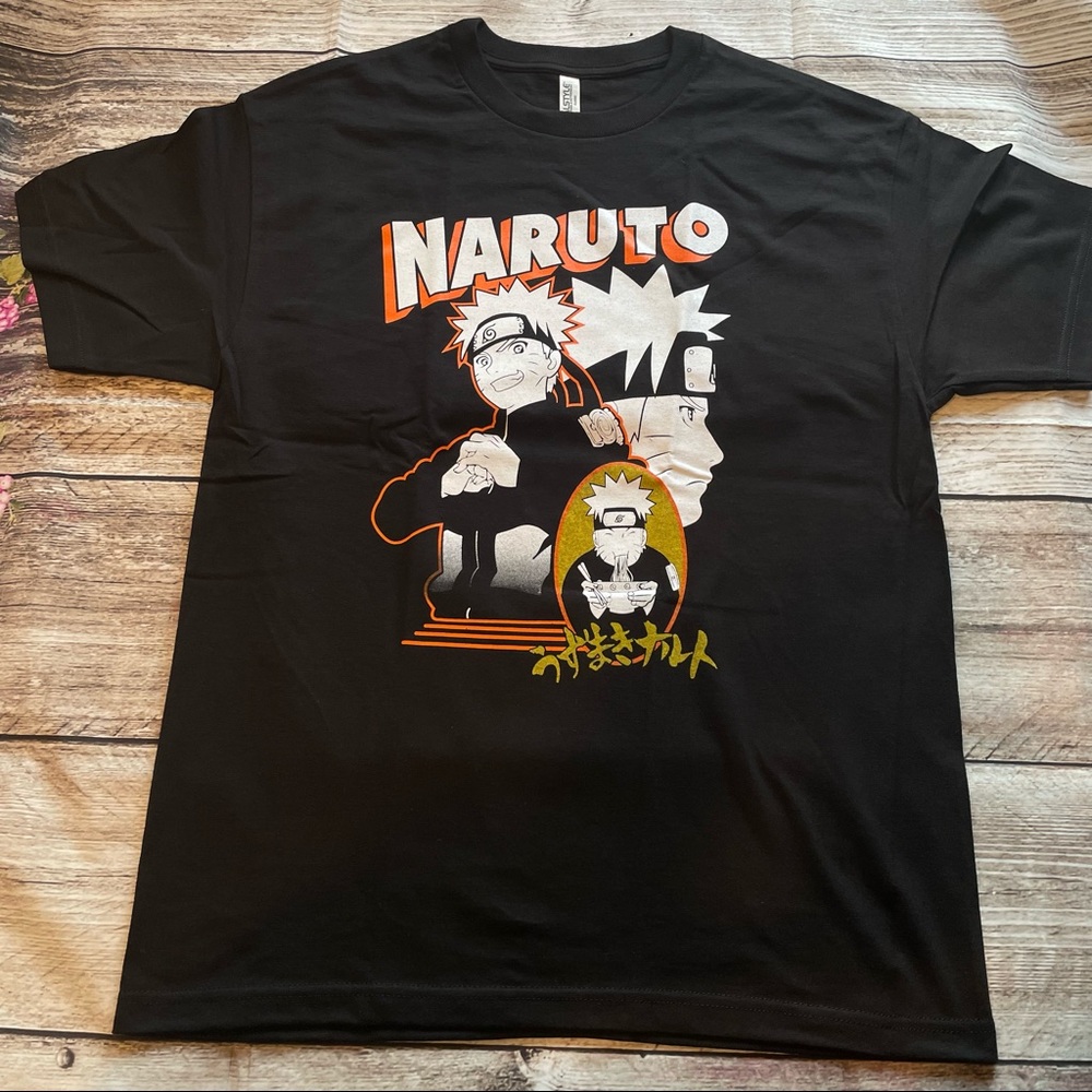 Naruto Black / Orang T-Shirt